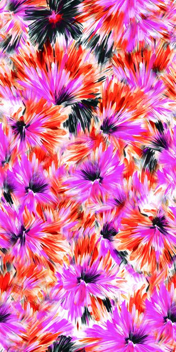 462141-原创手绘抽象花卉组合