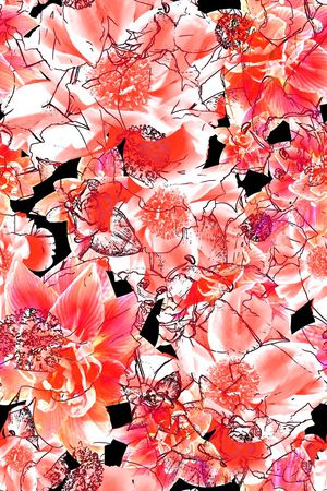 花卉印花华亿平台图片