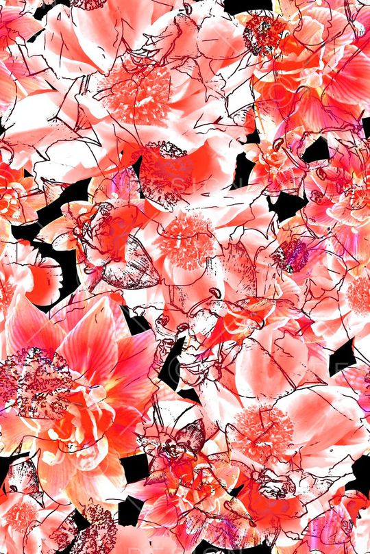 花卉印花华亿平台图片