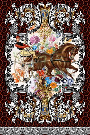 复古印花华亿平台图片