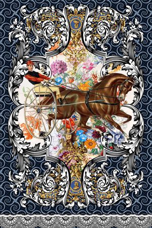 复古印花华亿平台图片