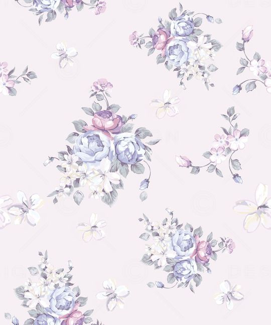 水彩花卉印花华亿平台图片