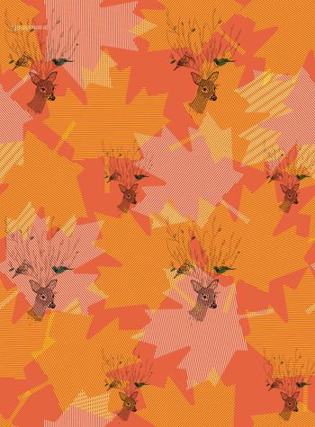 462344-枫叶底小鹿时尚流行华亿平台