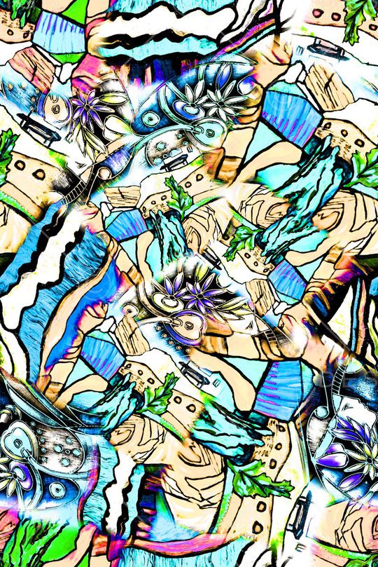 抽象印花华亿平台图片