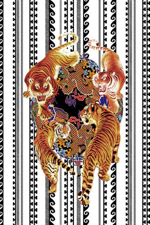 潮流时尚印花华亿平台图片