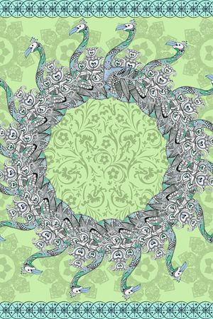 传统纹样印花华亿平台图片