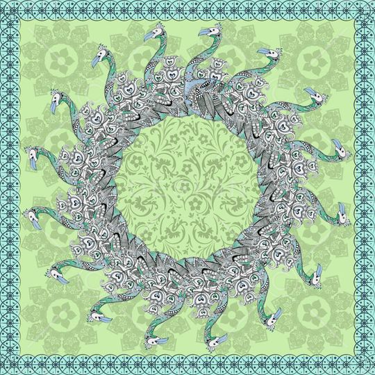 传统纹样印花华亿平台图片