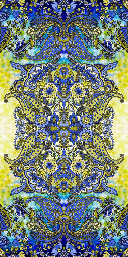 佩斯利印花华亿平台图片