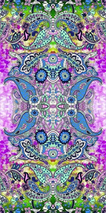 462575-奢华手绘佩斯利火腿纹腰果民族风双边