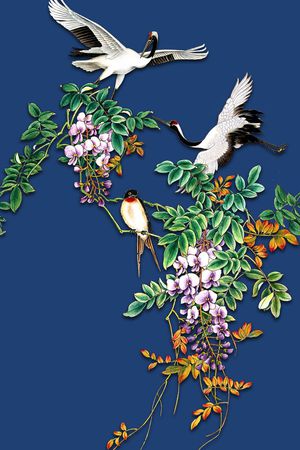 中国风印花华亿平台图片