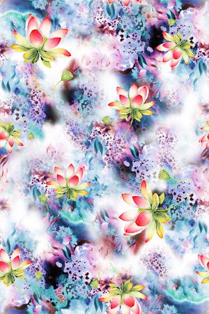 手绘印花华亿平台图片