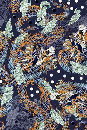 中国风印花华亿平台图片