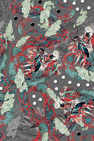 中国风印花华亿平台图片