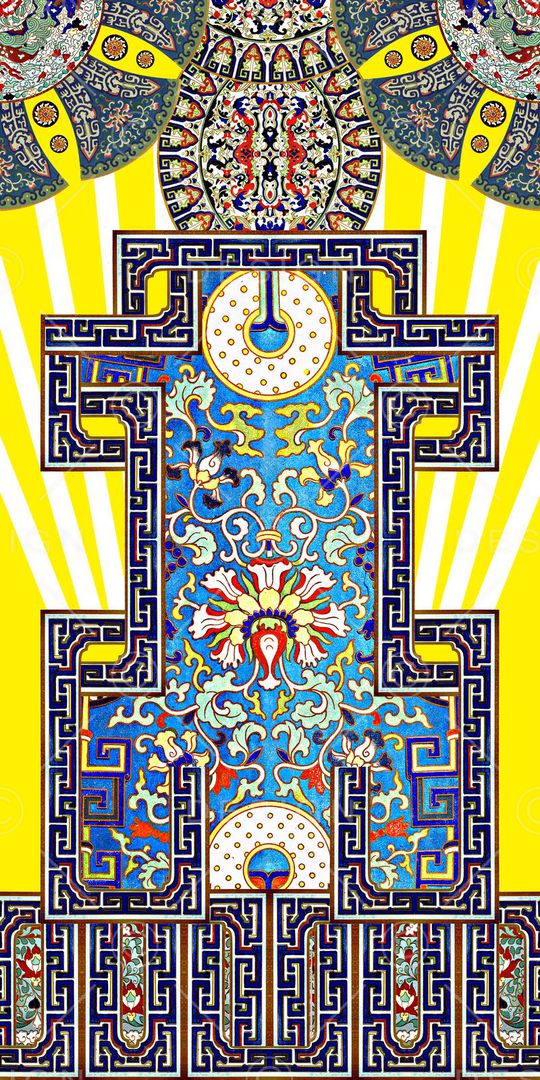 中国风印花华亿平台图片