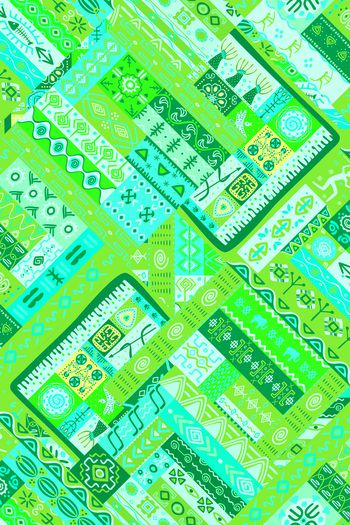 462654-复古民族风几何纹样