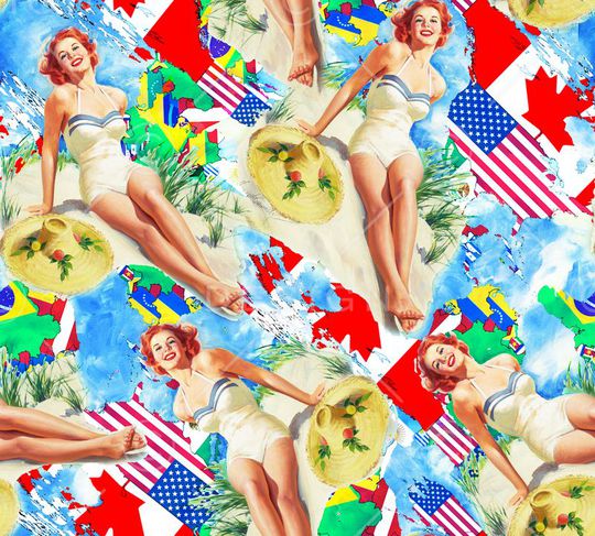 欧美油画印花华亿平台图片