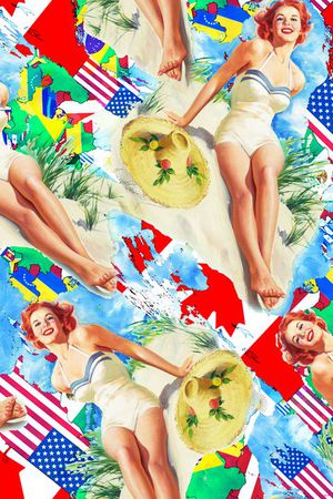 欧美油画印花华亿平台图片