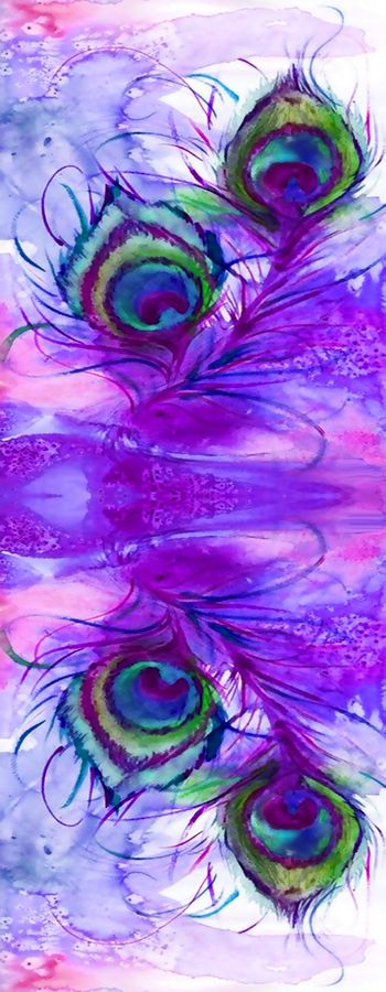 462690-时尚 大牌 新潮 水彩 孔雀羽毛 