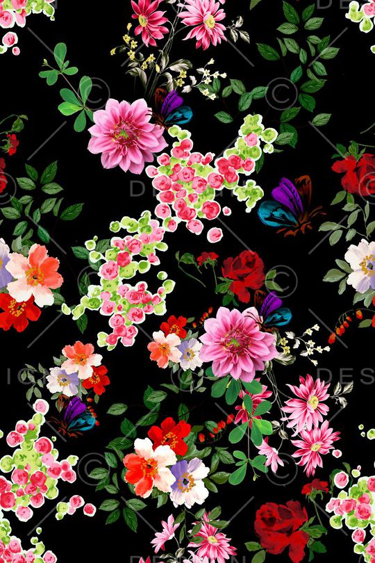 蝴蝶印花华亿平台图片