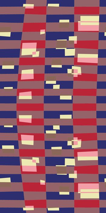 462770-时尚错位条纹色块印花华亿平台