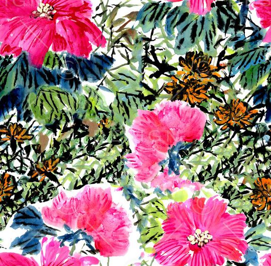 抽象印花华亿平台图片