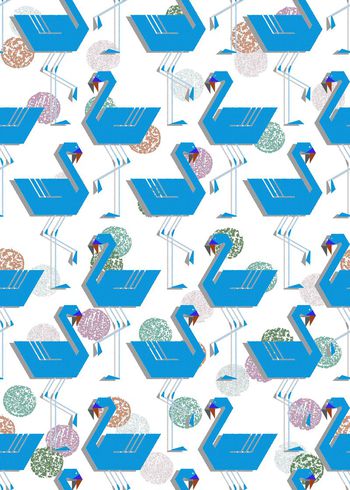 463144-波点天鹅时尚折纸清新华亿平台