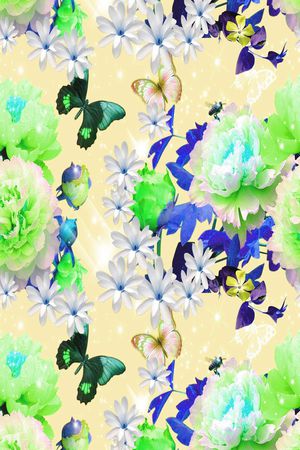 蝴蝶飞华印花华亿平台图片