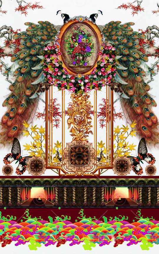 花卉印花华亿平台图片