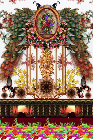 花卉印花华亿平台图片