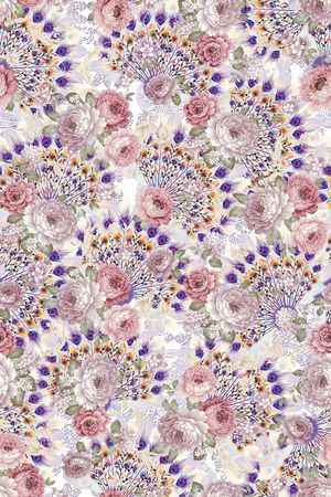 花卉印花华亿平台图片