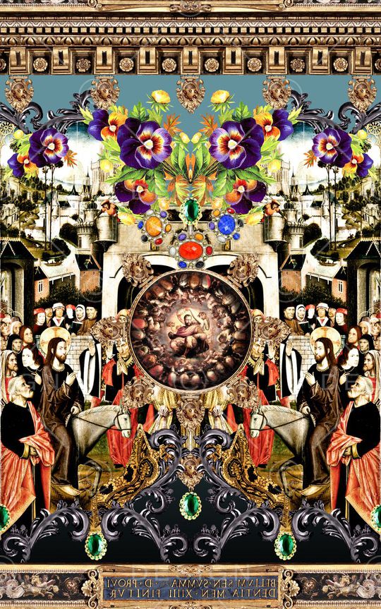 欧式印花华亿平台图片