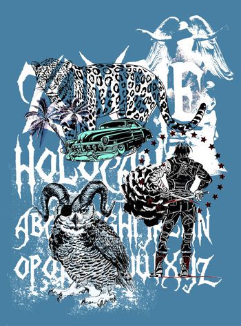 463294-黑白文字酷图豹子猫头鹰椰树动漫人物