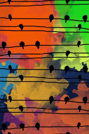 写意风景水彩印花华亿平台图片