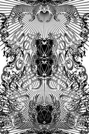 动物纹印花华亿平台图片