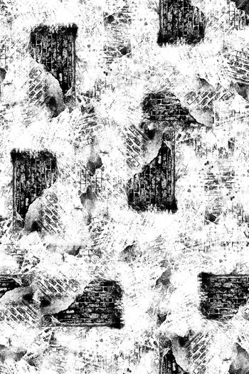 463491-黑白斑驳墙砖纹理男装