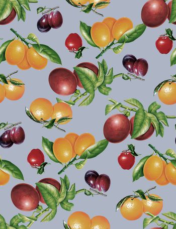 463512-潮流时尚手绘复古秋冬水果数码印花