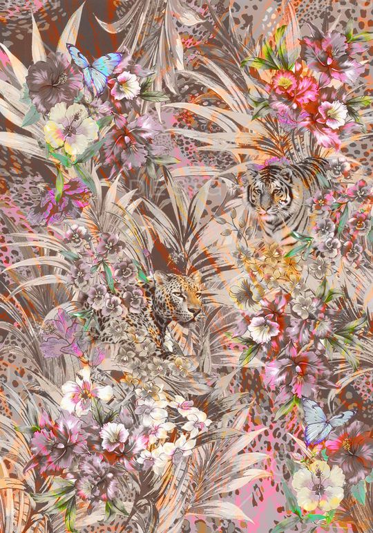 花卉印花华亿平台图片