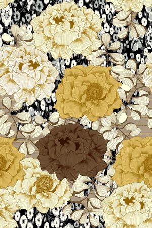 黑底斑点印花华亿平台图片