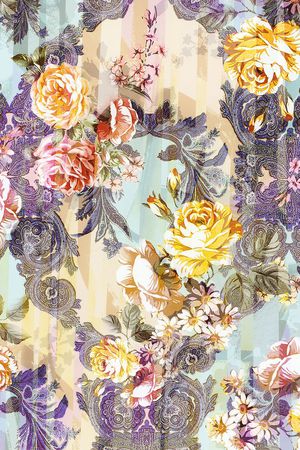 花卉印花华亿平台图片