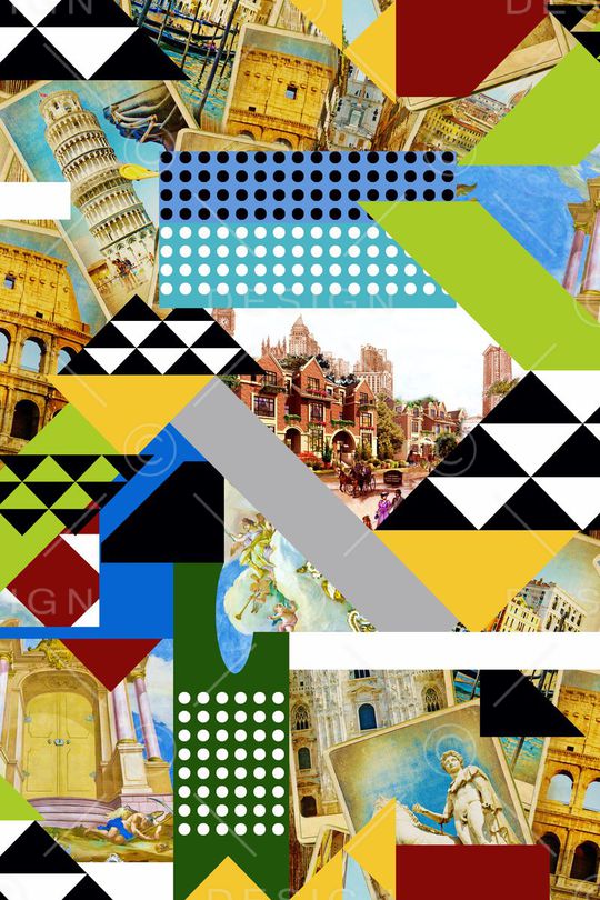 欧式建筑印花华亿平台图片