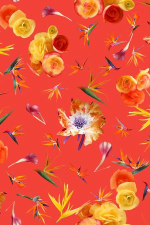 花卉印花华亿平台图片