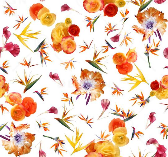 花卉印花华亿平台图片