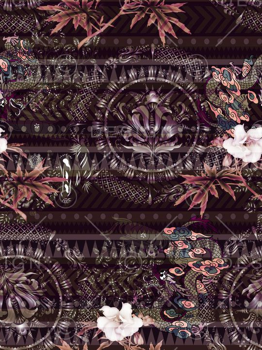 东方风格印花华亿平台图片