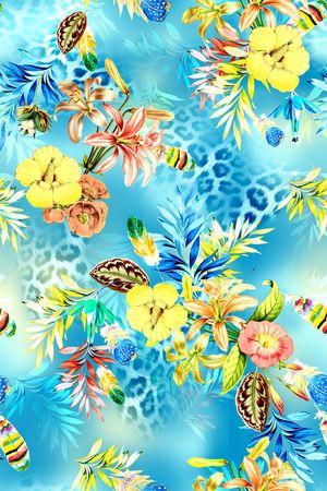 热带风印花华亿平台图片