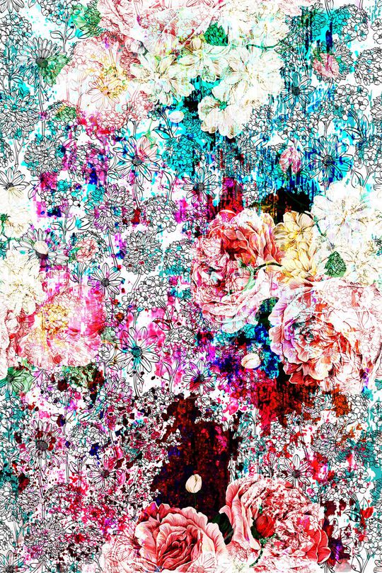 肌理 花卉印花华亿平台图片