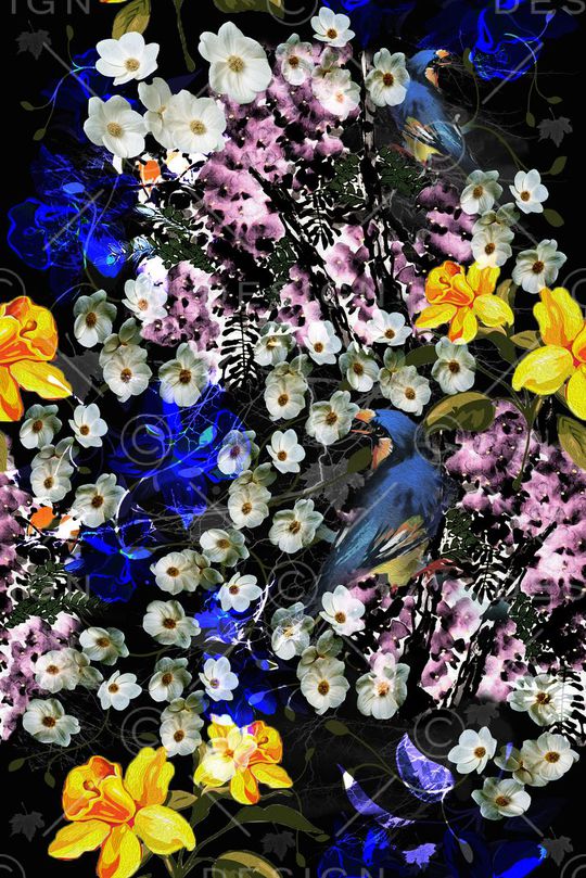 花卉印花华亿平台图片