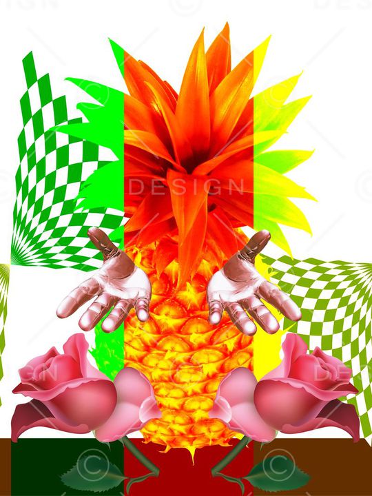 混搭写意印花华亿平台图片