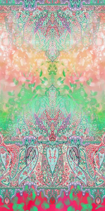 464013-手绘佩斯利火腿纹腰果民族风油画笔触