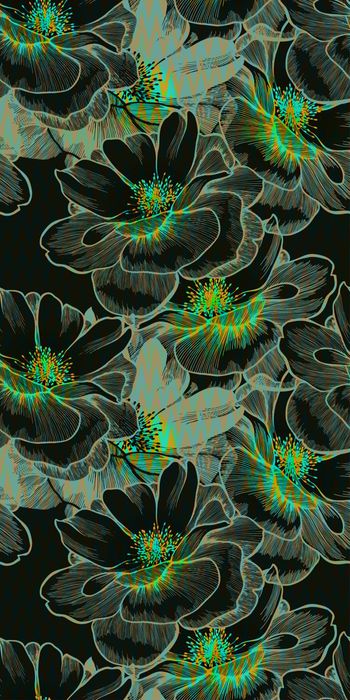 464127-大牌 潮流 数码花卉艺术男女装