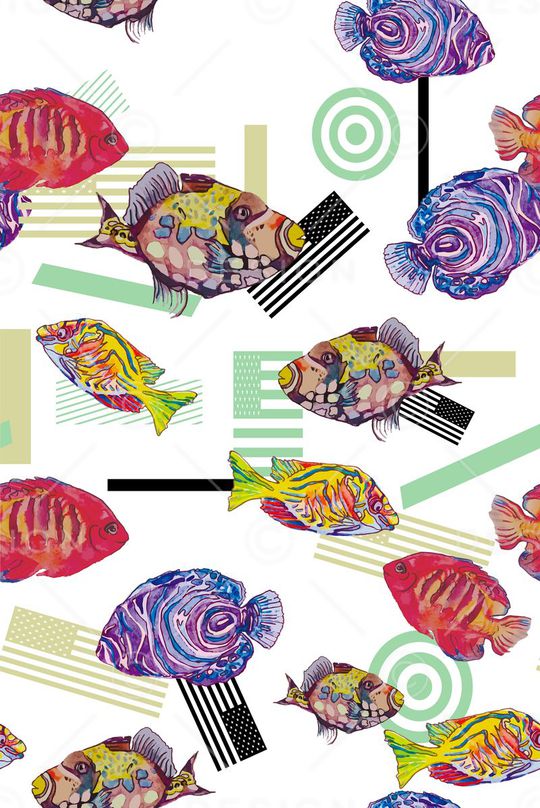 热带风情印花华亿平台图片